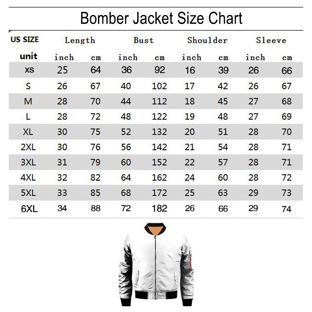 Bomber Jacket Size